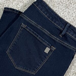 Dana Buchman Womens Size 16 Dark Wash Straight Leg Ankle Jeans Indigo Stretch